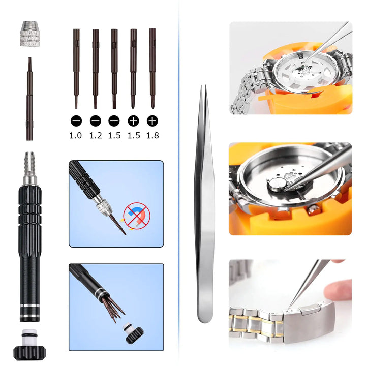 JOREST Watch Battery Replacement Kit – Complete Tool Set for Battery Changes & Watch Band Adjustments