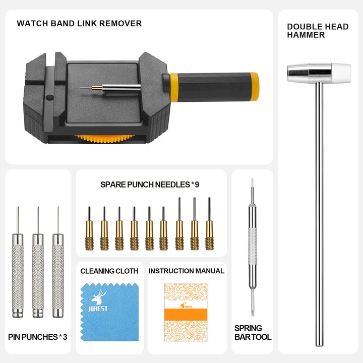 JOREST Watch Link Removal Kit – Precision Bracelet Resizing & Adjustment Tool Set