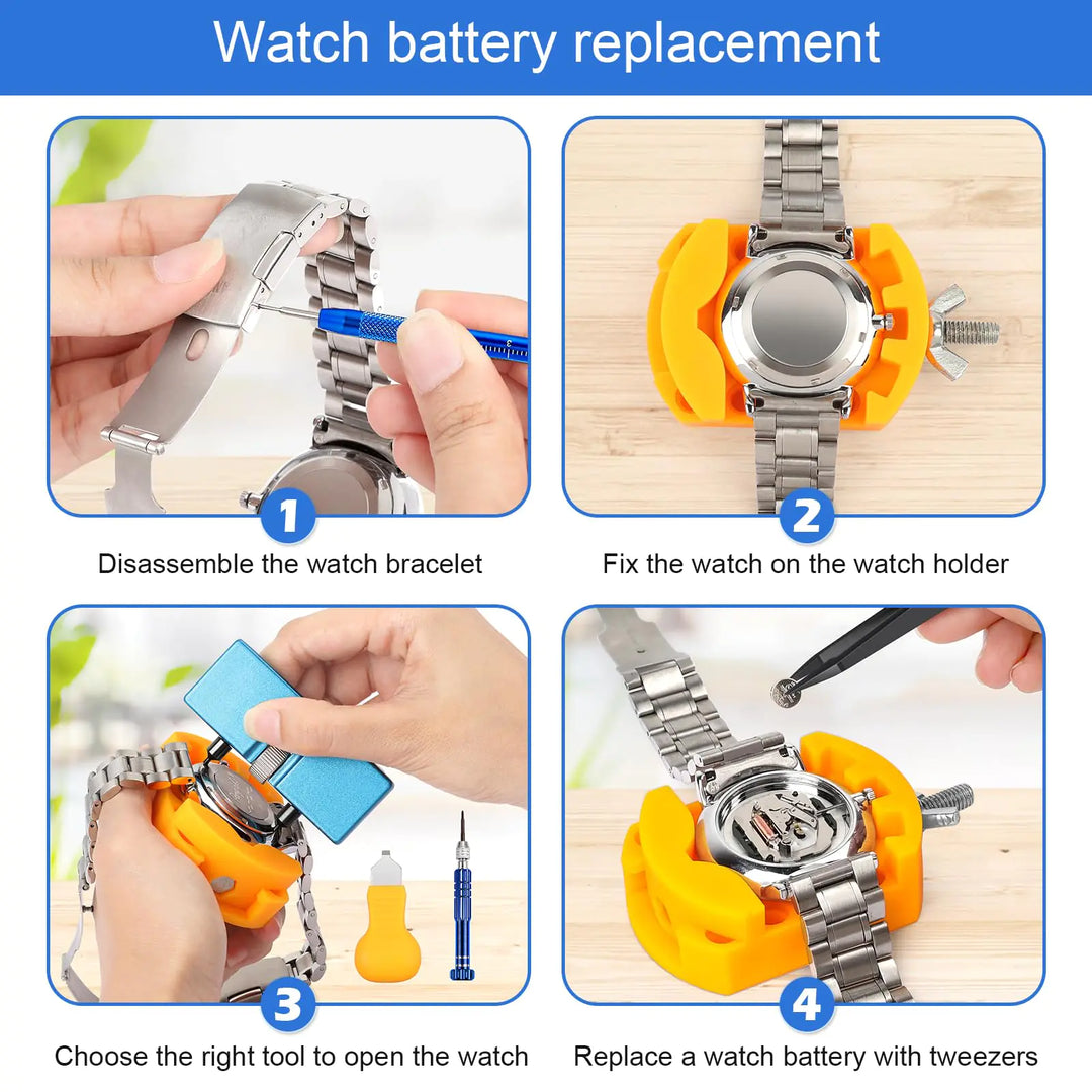 JOREST Professional Watch Repair Kit – Battery Replacement & Bracelet Adjustment Tool Set