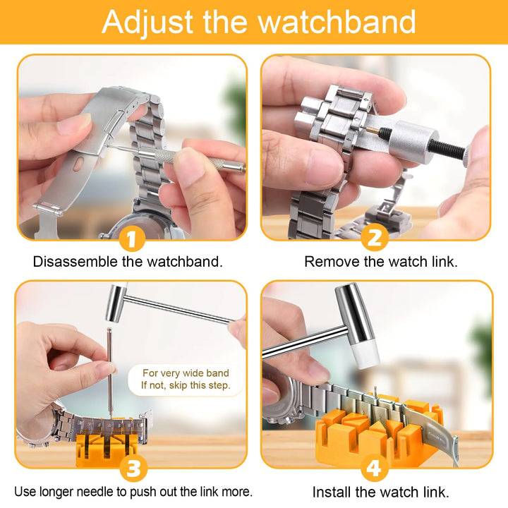 JOREST Watch Link Removal Tool Kit – Bracelet Resizing & Adjustment Set with Spare Needles & Spring Bars